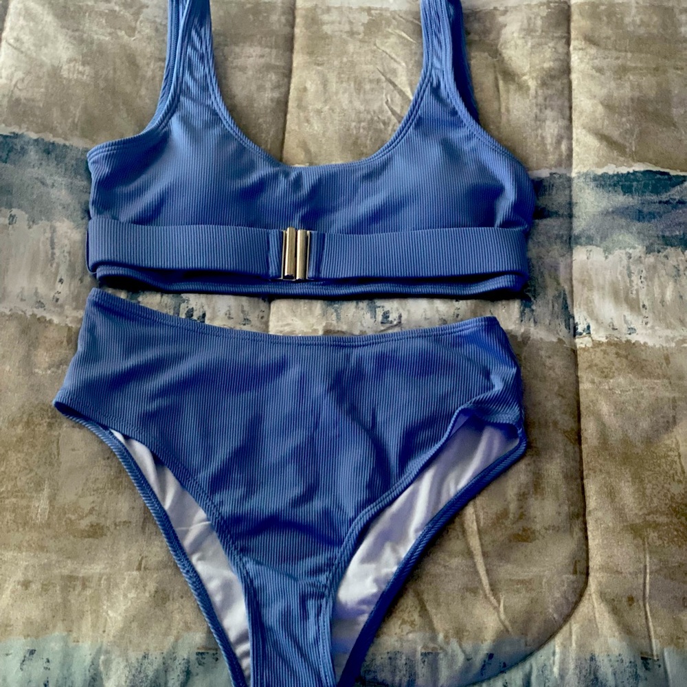 Blue 2 piece swimsuit